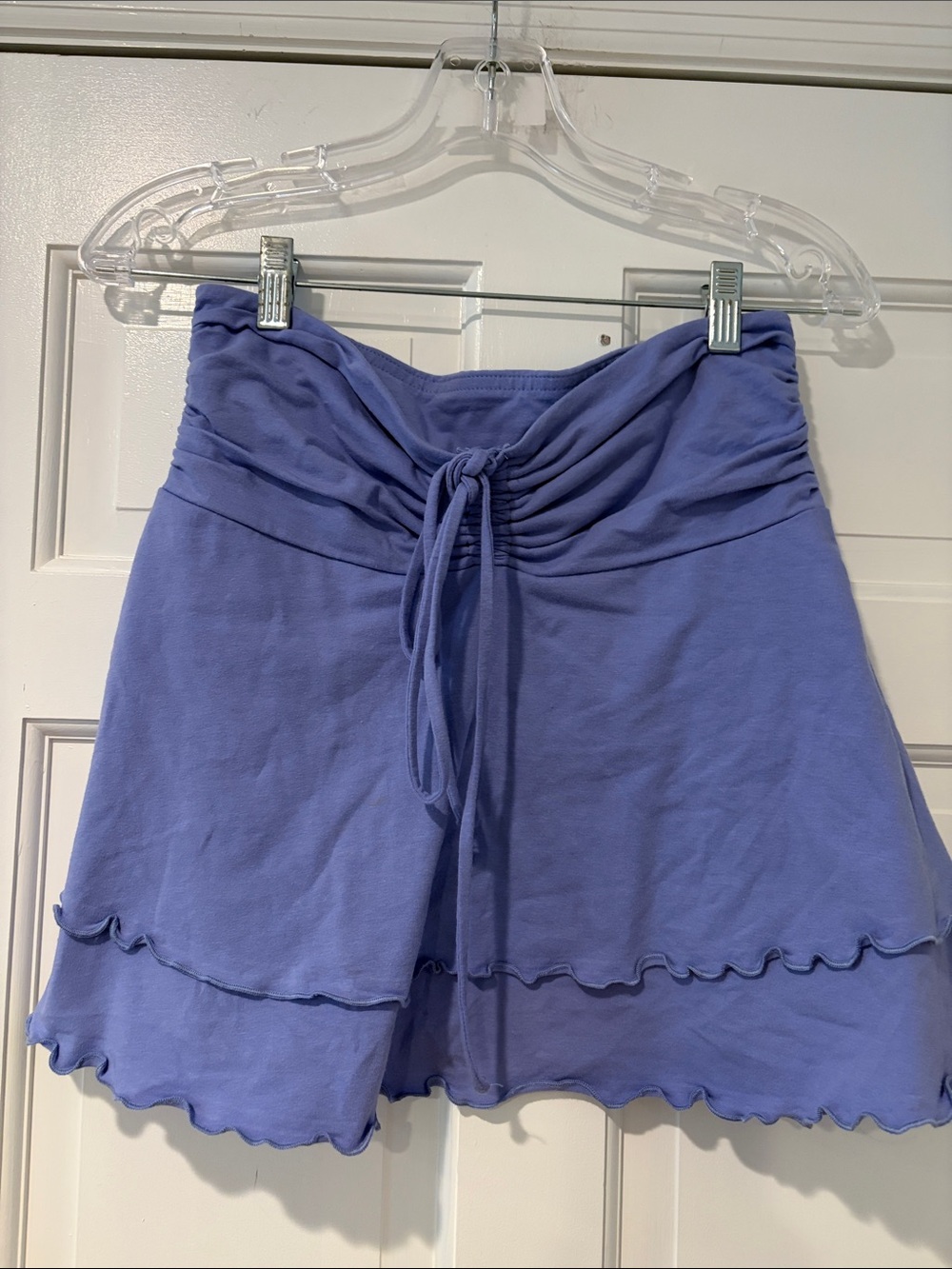 wild fable Lavender Drawstring Ruffle Mini Skirt
